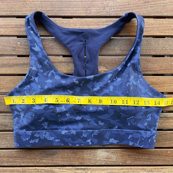 👟 DIP ~ Dark Blue Camo-Influenced Racerback Sports Bra ~ Size Medium - Picture 7 of 7